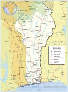 خريطة بنين