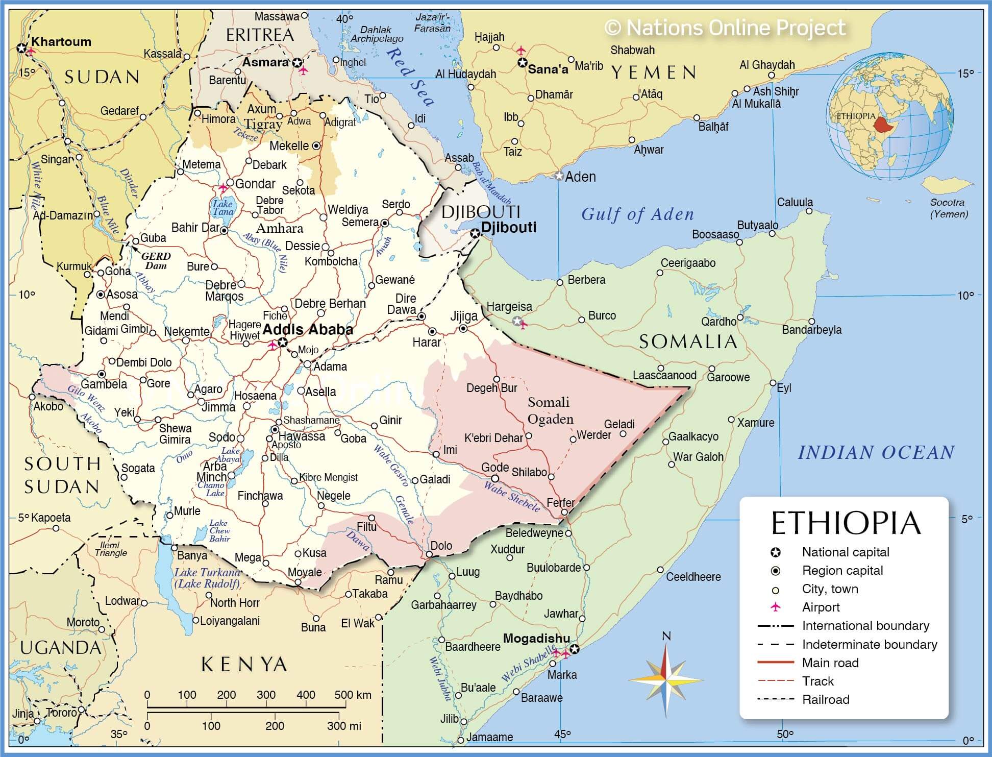 Free Ethiopia Maps - Gambaran