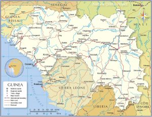 خريطة غينيا